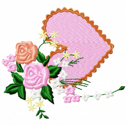 Flowers And Tree Embroidery Design 1